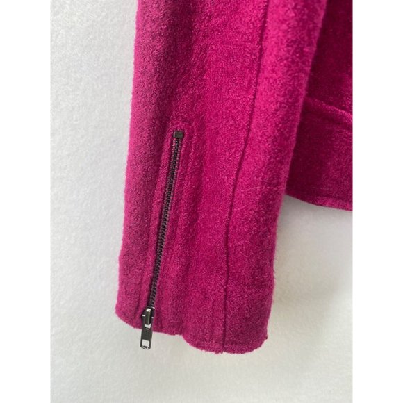 TAHARI Womens Fuchsia Moto Jacket Wool Size Small - Picture 8 of 8